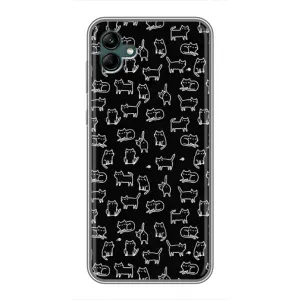 Чохол з принтом для Samsung Galaxy A04 (AlphaPrint) Модні коти (Маленькі котики)
