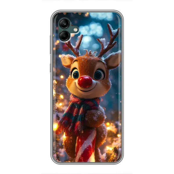 Чехол с принтом «Олень с шарфом» для Samsung Galaxy A04 Чехол с принтом «Олень с шарфом» для Samsung Galaxy A04