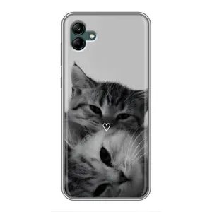 Чехол с рисунком кот на Samsung Galaxy A04 (Пара котов)
