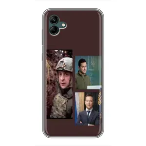 Чохол для Samsung Galaxy A04 (AlphaPrint - с принтом Зеленського) (Президент)