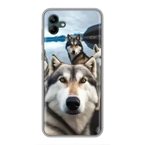 Чохол з Хаскі Samsung Galaxy A04 - (AlphaPrint) (Селфі Хаскі)
