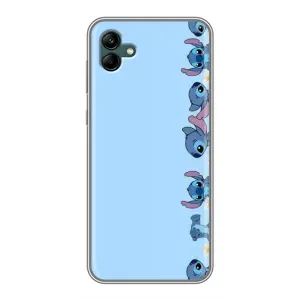 Чехол с принтом Стич на Samsung Galaxy A04 (Стич фон)