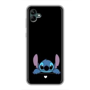 Чехол с принтом Стич на Samsung Galaxy A04 (Стич на черном)