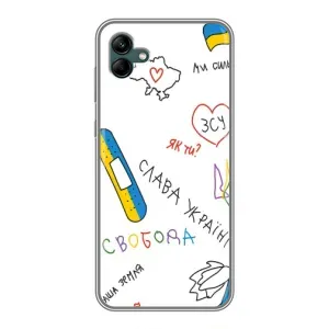 Чохли (Доброго вечора, ми за України) для Самсунг Галаксі А04 (AlphaPrint) (Стикер)