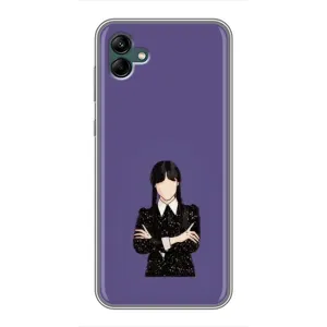 Чохли Венсдей на Samsung Galaxy A04 Уенсдей (AlphaPrint) (Венздей у чорному)