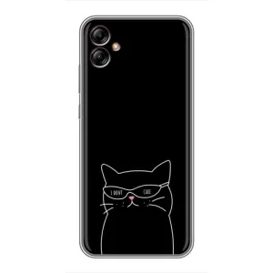 Чохол з малюнком кіт на Samsung Galaxy A04e (A042) (Байдужий кіт)