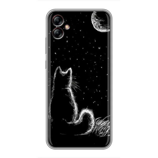 Чохол з принтом «Котик і місяць» для Samsung Galaxy A04e (A042) Чохол з принтом «Котик і місяць» для Samsung Galaxy A04e (A042)