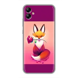 Чохли з картинкою Лисичка для Samsung Galaxy A04e (A042) (VPrint) (Лиса з трояндою)
