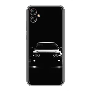 Чехол для Самсунг А04е - с принтом БМВ (AlphaPrint) (Машина BMW)