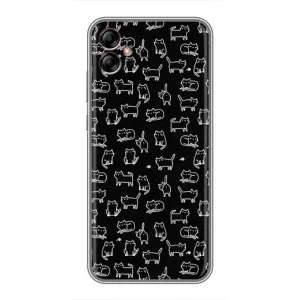 Чохол з принтом для Samsung Galaxy A04e (A042) (AlphaPrint) Модні коти (Маленькі котики)