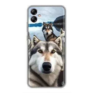 Чохол з Хаскі Samsung Galaxy A04e (A042) - (AlphaPrint) (Селфі Хаскі)