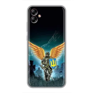 Чехлы с картинкой ЗСУ для Samsung Galaxy A04e (A042) (AlphaPrint) (Солдат ЗСУ)