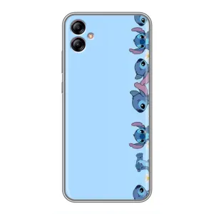 Чехол с принтом Стич на Samsung Galaxy A04e (A042) (Стич фон)