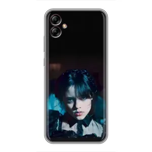 Чехлы Венсдей на Samsung Galaxy A04e (A042) Уэнсдей (AlphaPrint) (взгляд Уэнздей)
