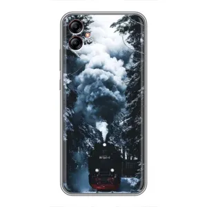 Новорічні, Святкові Чохли для Samsung Galaxy A04e (A042) - 2024 год (Зимовий потяг)