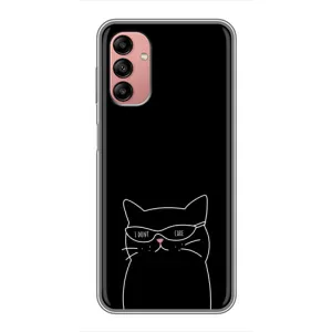 Чохол з малюнком кіт на Samsung Galaxy A04s (Байдужий кіт)