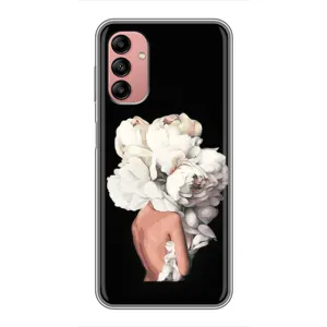 Чехлы (ART) Цветы на Samsung Galaxy A04s (VPrint) (Белые цветы)
