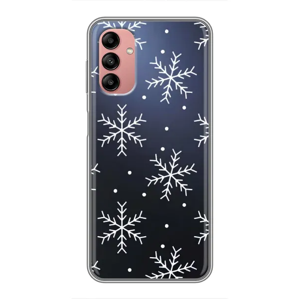 Чехол с принтом «Белые снежинки» для Samsung Galaxy A04s Чехол с принтом «Белые снежинки» для Samsung Galaxy A04s