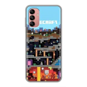 Чехол Майнкрафт на Samsung Galaxy A04s (AlphaPrint) Minecraft (фон Minecraft)