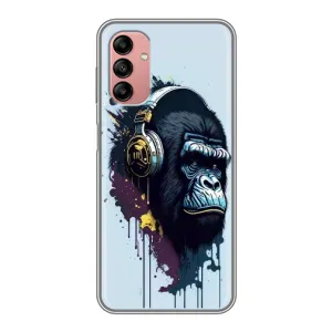 Чохол з Мавпами Samsung Galaxy A04s - (AlphaPrint) (Горила в навушниках)