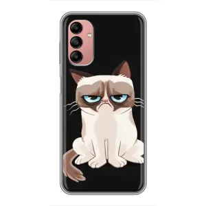 Чохол з принтом для Samsung Galaxy A04s (AlphaPrint) Модні коти (Сумний кіт)