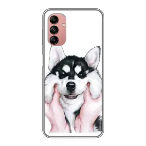 Чохол з Хаскі Samsung Galaxy A04s - (AlphaPrint) (Хаскі улибака)