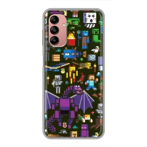 Чехол Майнкрафт на Samsung Galaxy A04s (AlphaPrint) Minecraft (Коллаж Майнкрафт)