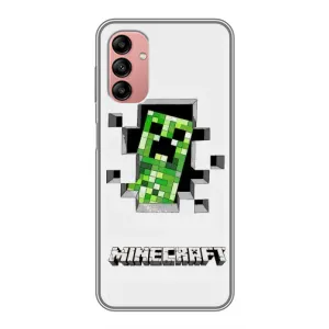 Чехол Майнкрафт на Samsung Galaxy A04s (AlphaPrint) Minecraft (крипер Майнкрафт)