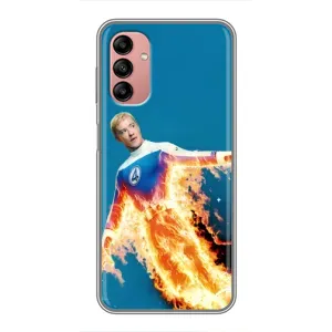 Чехол с принтом Фантастическая четверка для Samsung Galaxy A04s (Человек-факел в огне)