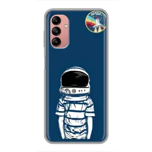 Чехол NASA для Samsung Galaxy A04s (AlphaPrint) (Мальчик в шлеме)
