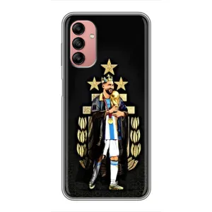 Чехлы для Samsung Galaxy A04s (Leo чемпион) (AlphaPrint) (Месси Король)