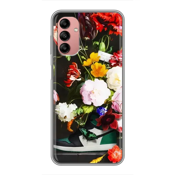 Чехол с принтом «Nike цветы» для Samsung Galaxy A04s Чехол с принтом «Nike цветы» для Samsung Galaxy A04s