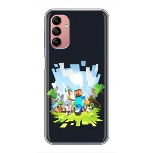 Чехол Майнкрафт на Samsung Galaxy A04s (AlphaPrint) Minecraft (персонажи Minecraft)