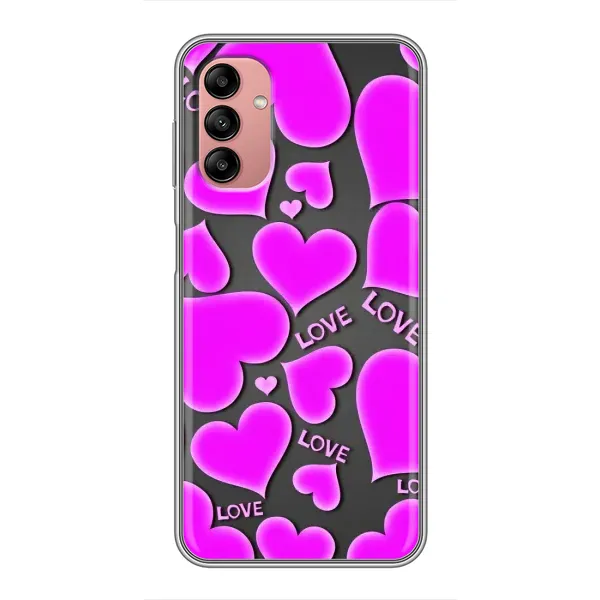 Чехол с принтом «Pink hearts» для Samsung Galaxy A04s Чехол с принтом «Pink hearts» для Samsung Galaxy A04s