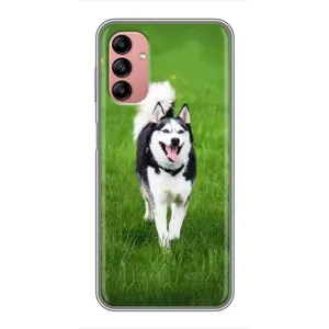 Чохол з Хаскі Samsung Galaxy A04s - (AlphaPrint) (Радісний Хаскі)