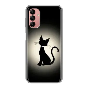 Чохол з принтом для Samsung Galaxy A04s (AlphaPrint) Модні коти (Силует котика)