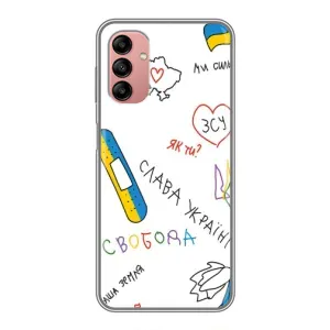 Чохли (Доброго вечора, ми за України) для Самсунг Галаксі А04с (AlphaPrint) (Стикер)
