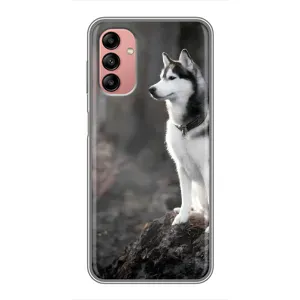 Чохол з Хаскі Samsung Galaxy A04s - (AlphaPrint) (Вірний собака)