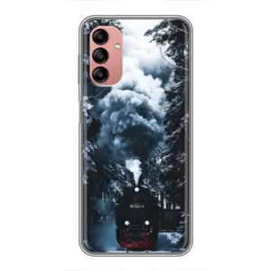 Новорічні, Святкові Чохли для Samsung Galaxy A04s - 2024 год (Зимовий потяг)