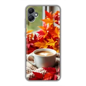 Чохол з унікальним дизайном 'Осінь з кавою' для Samsung Galaxy A05 (Кава та листя)