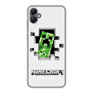 Чехол Майнкрафт на Samsung Galaxy A05 (AlphaPrint) Minecraft (крипер Майнкрафт)