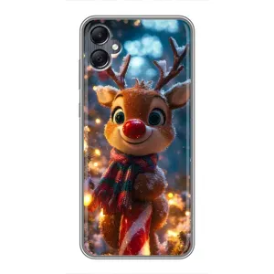 Яскравий чохол для Samsung Galaxy A05 з Зимові Оленята (Олень з шарфом)