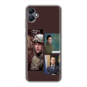Чехол для Samsung Galaxy A05 (AlphaPrint - с принтом Зеленского) (Президент)
