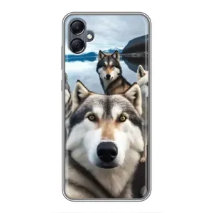 Чохол з Хаскі Samsung Galaxy A05 - (AlphaPrint) (Селфі Хаскі)
