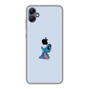 Чехол с принтом Стич на Samsung Galaxy A05 (Stitch apple)
