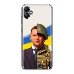 Чехол для Samsung Galaxy A05 (AlphaPrint - с принтом Зеленского) (Зеленский солдат)