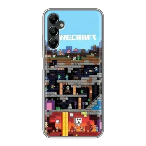 Чехол Майнкрафт на Samsung Galaxy A05s (AlphaPrint) Minecraft (фон Minecraft)