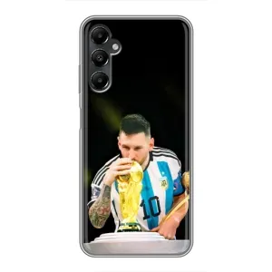 Чехлы для Samsung Galaxy A05s (Leo чемпион) (AlphaPrint) (Кубок Месси)