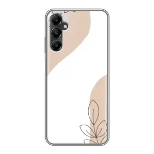 Силиконовый чехол с принтом в цветах на Samsung Galaxy A05s (Нюдовая веточка абстракция)
