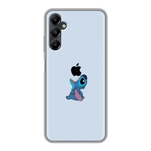 Чехол с принтом Стич на Samsung Galaxy A05s (Stitch apple)